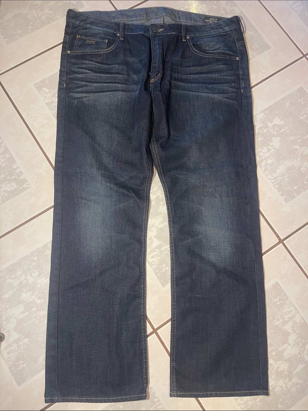 Buffalo David Bitton Men’s Straight Jeans in Dark Blue Size 42x32
